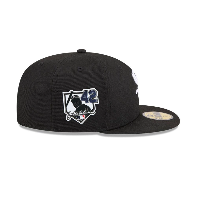 GORRA 59FIFTY MLB CHI WHITE SOX JACKY ROBINSON DAY NEGRO - 5