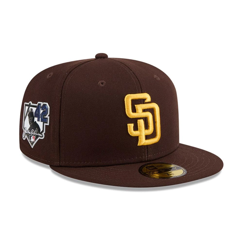 GORRA 59FIFTY MLB S. DIEGO PADRES JACKY ROBINSON DAY MARRON - 1