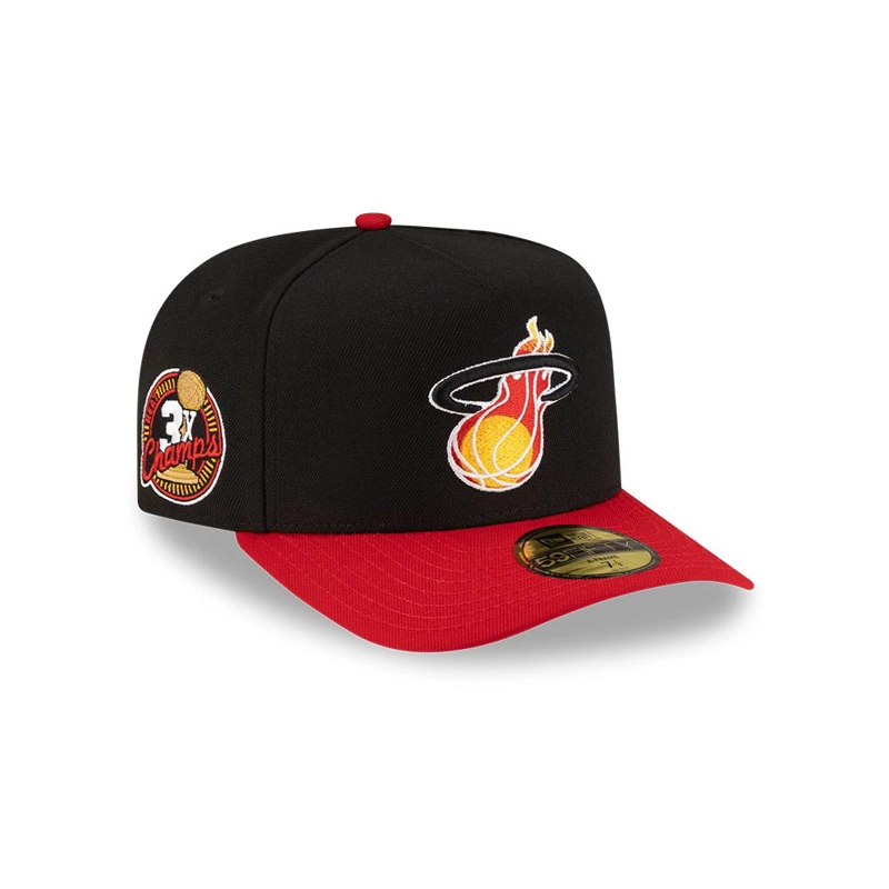 GORRA 59FIFTY NBA MIAMI HEAT NBA PAST NEGRO - 1