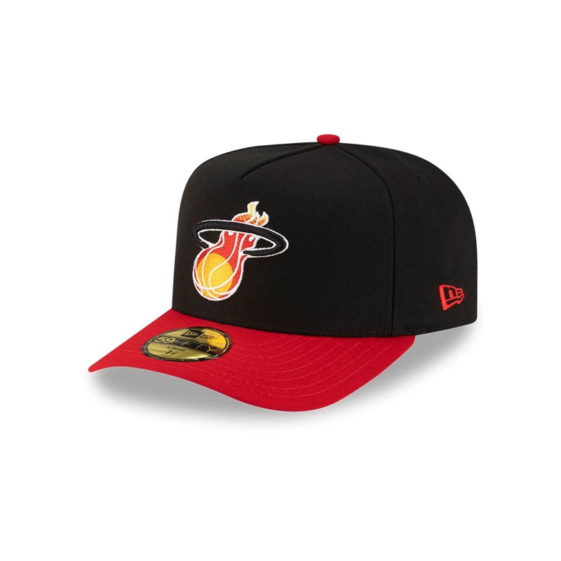 GORRA 59FIFTY NBA MIAMI HEAT NBA PAST NEGRO - 2