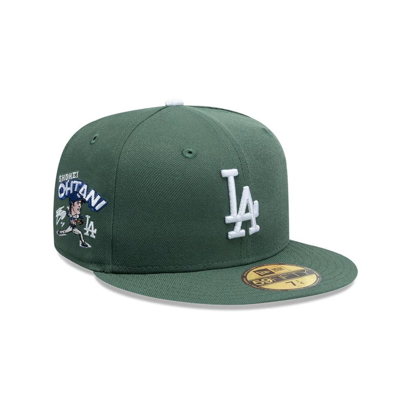 GORRA 59FIFTY MLB LOS ANGELES DODGERS SHOHEI OHTANI VERDE - 1