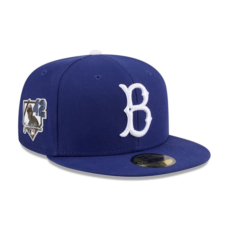 GORRA 59FIFTY MLB BROOKLYN DODGERS JACKY ROBINSON DAY NEGRO - 1