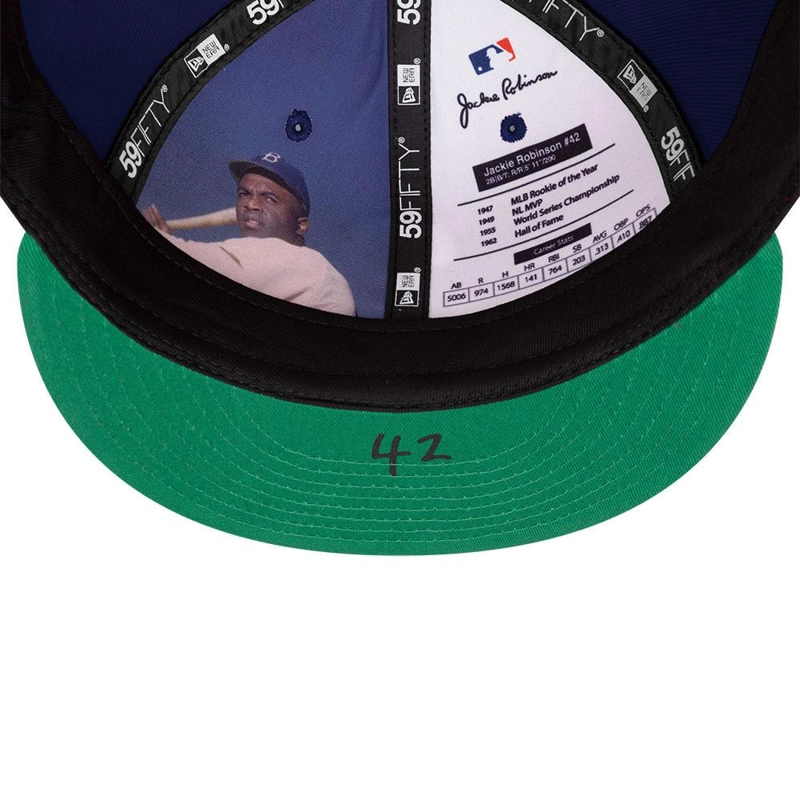 GORRA 59FIFTY MLB BROOKLYN DODGERS JACKY ROBINSON DAY NEGRO - 8