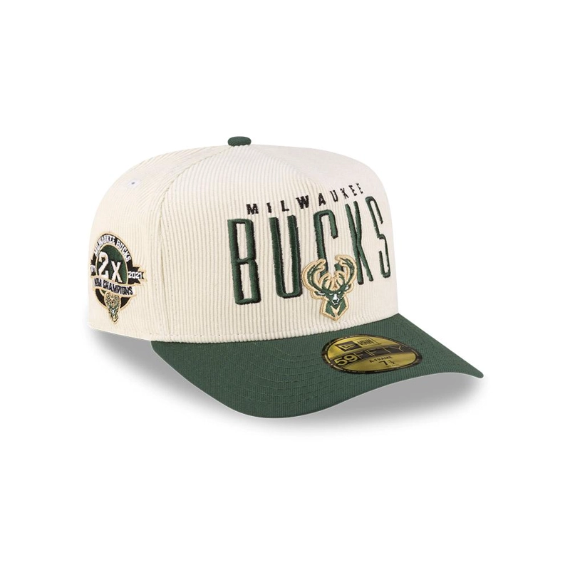 GORRA 59FIFTY NBA MILWAUKEE BUCKS NBA PAST VERDE - 1