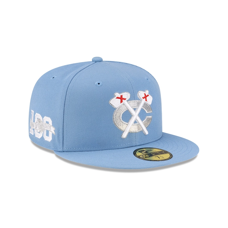GORRA 59FIFTY NHL CHICAGO BLACKHAWKS REFRESH CELESTE - 2