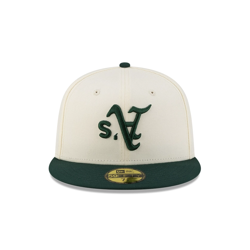 GORRA 59FIFTY MLB OAKLAND ATHLETICS UPSIDE DOWN BLANCO - 3