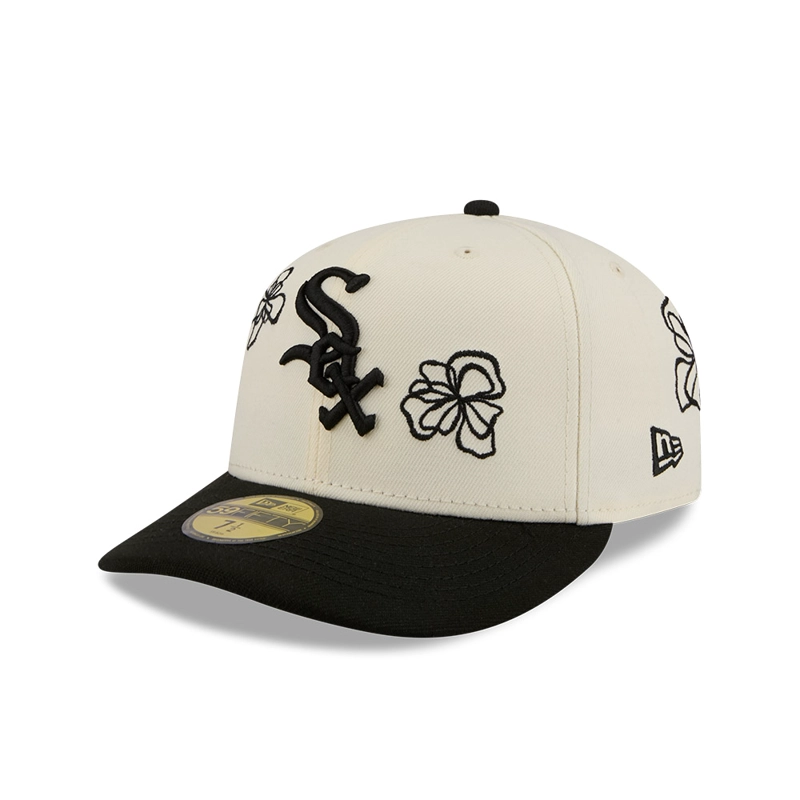 GORRA 59FIFTY MLB CHICAGO WHITE SOX SCRIBBLE FLOWER NEGRO - 1