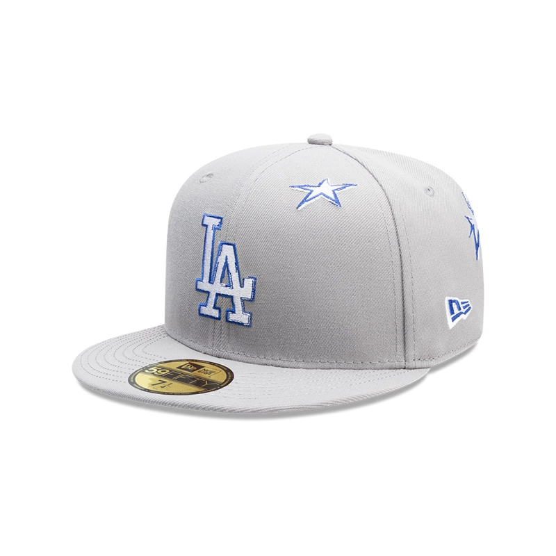 GORRA 59FIFTY MLB LOS ANGELES DODGERS MLB SCRIBBLE GRIS - 1
