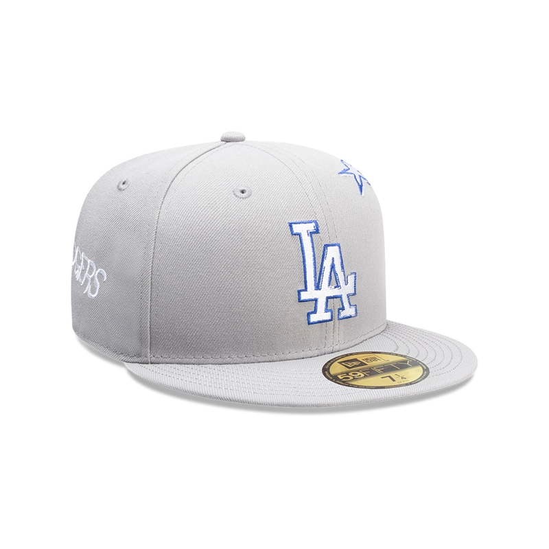 GORRA 59FIFTY MLB LOS ANGELES DODGERS MLB SCRIBBLE GRIS - 3