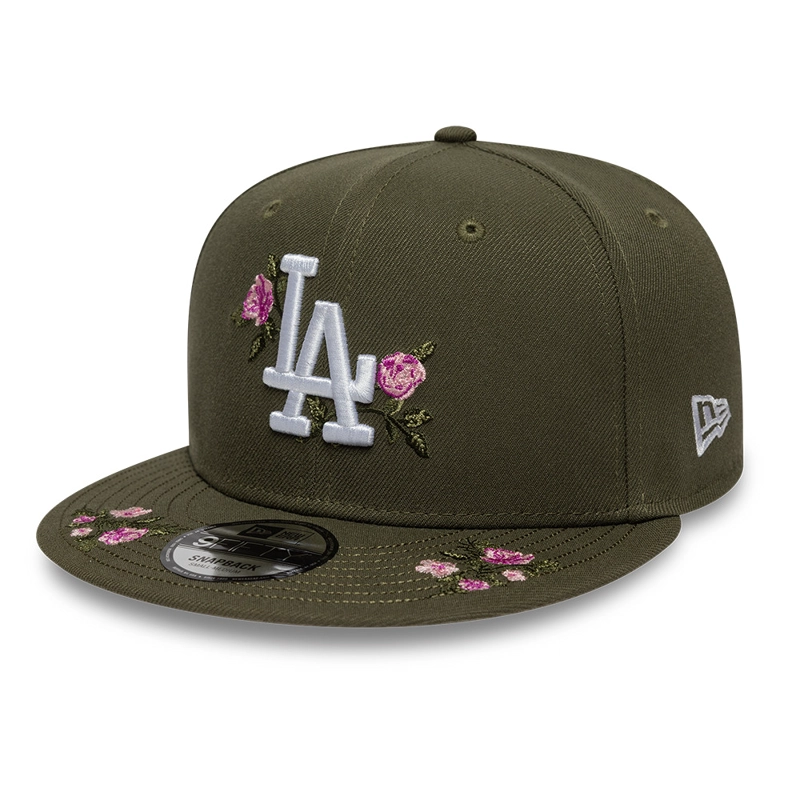 GORRA 9FIFTY MLB LOS ANGELES DODGERS PASTEL FLORAL VERDE - 1