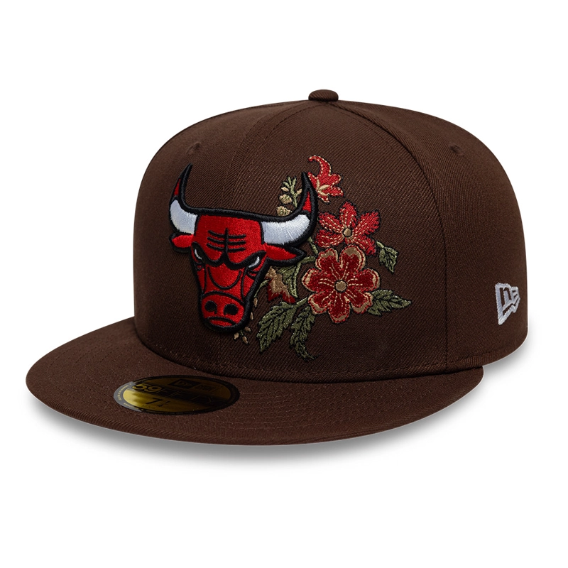 GORRA 59FIFTY NBA CHICAGO BULLS AUTUMN BLOOM MARRON - 1