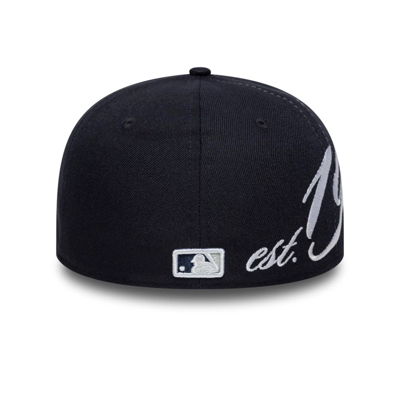 GORRA LP 59FIFTY MLB NEW YORK YANKEES SCRIPT AZUL M. - 5