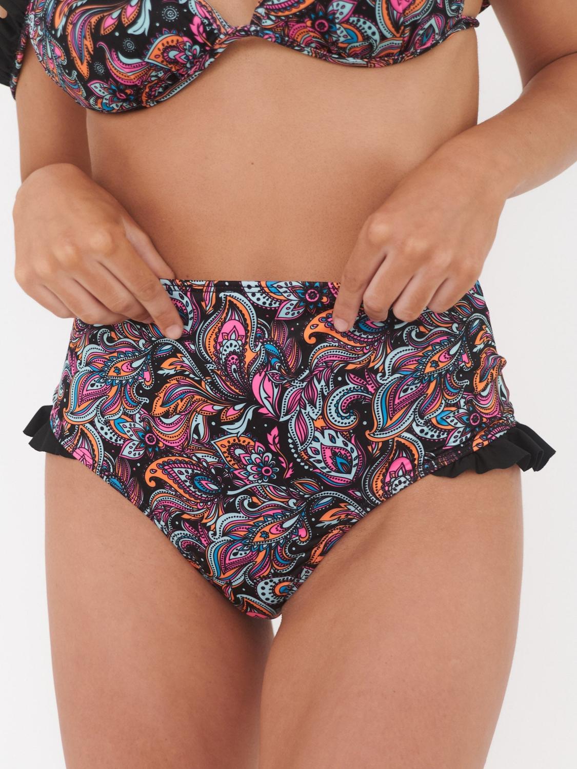 BIKINI MUJER DAIKIRI BIKINIS BOTTOM DE BORA NEGRO CALZÓN TIRO ALTOUV 50+ - 1