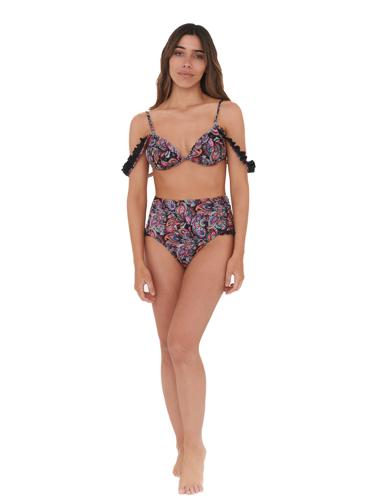 BIKINI MUJER DAIKIRI BIKINIS BOTTOM DE BORA NEGRO CALZÓN TIRO ALTOUV 50+ - 7