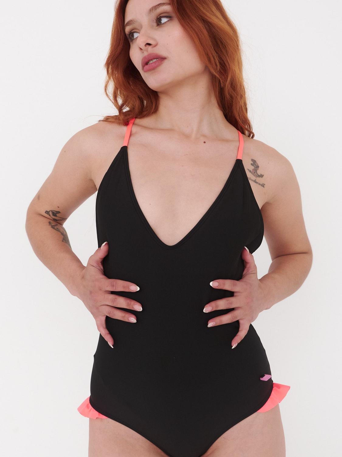 TRAJE DE BAÑO MUJER DAIKIRI BIKINIS ENTERO BONDI NEGRO PROTECCIÓN UV 50+ - 1