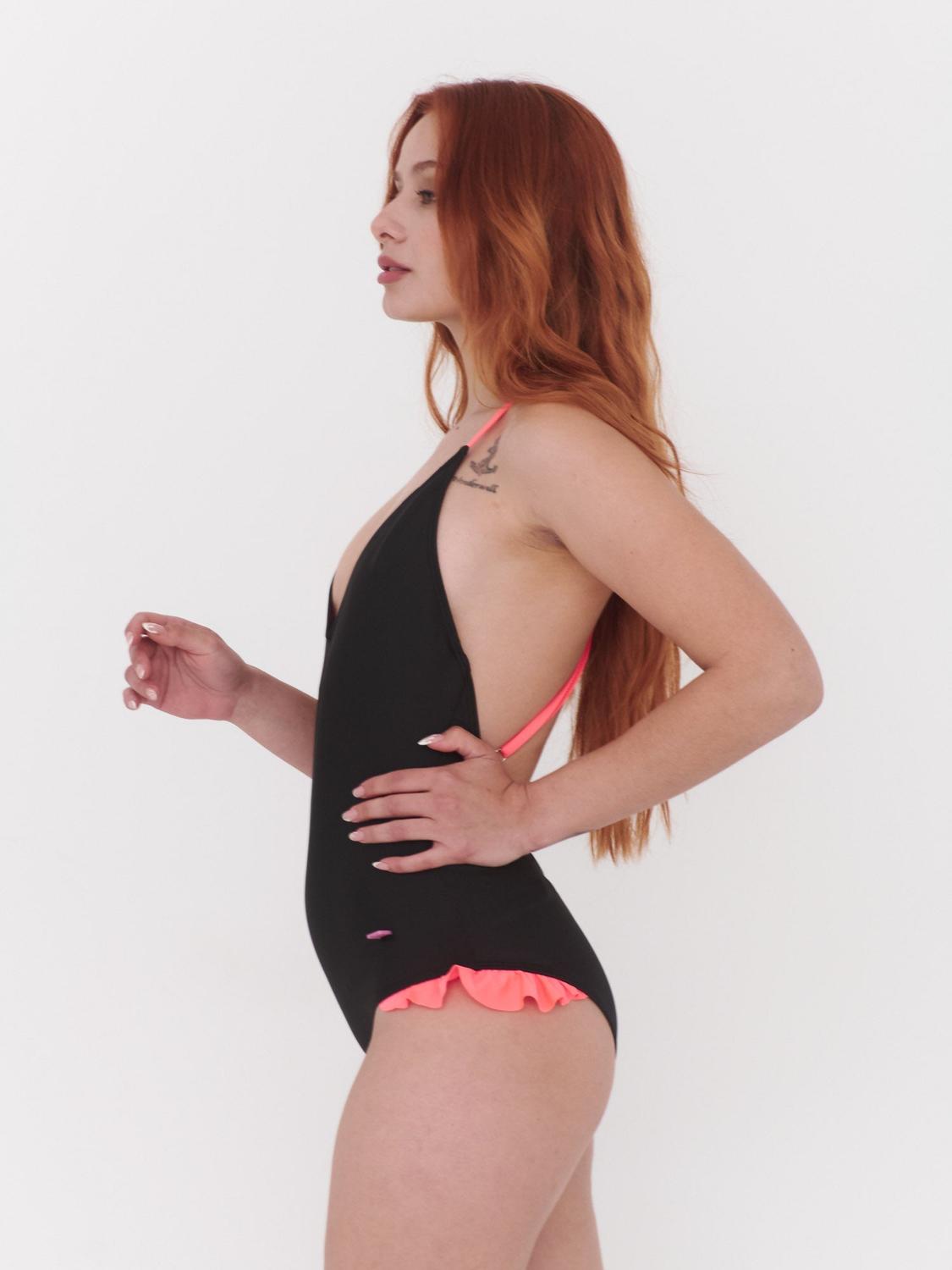 TRAJE DE BAÑO MUJER DAIKIRI BIKINIS ENTERO BONDI NEGRO PROTECCIÓN UV 50+ - 4