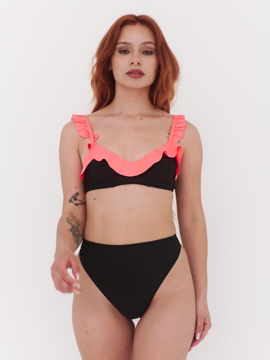 BIKINI MUJER DAIKIRI BIKINIS TOP DE NIZA NEGRO - 5