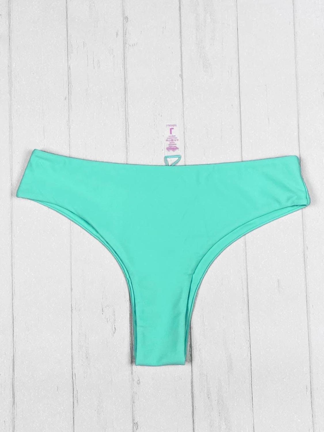 BIKINI MUJER DAIKIRI BIKINIS BOTTOM DE PRETINA ANCHA VERDE - 8