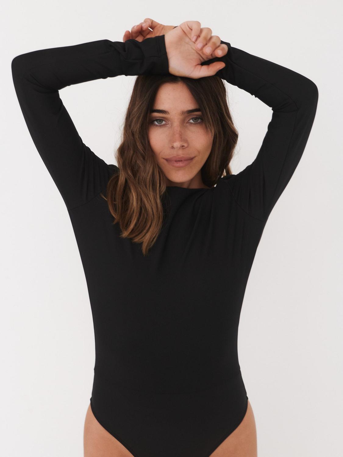 TRAJE DE BAÑO SURF DAIKIRI MUJER MANGA LARGA NEGRO FILTRO UV50+ - 3