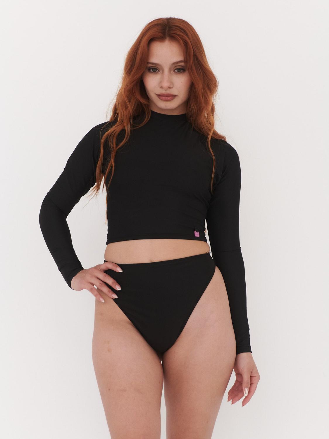 BIKINI SURF DAIKIRI MUJER MANGA LARGA CALZON PIERNA ALTA NEGRO FILTRO UV50+ - 4