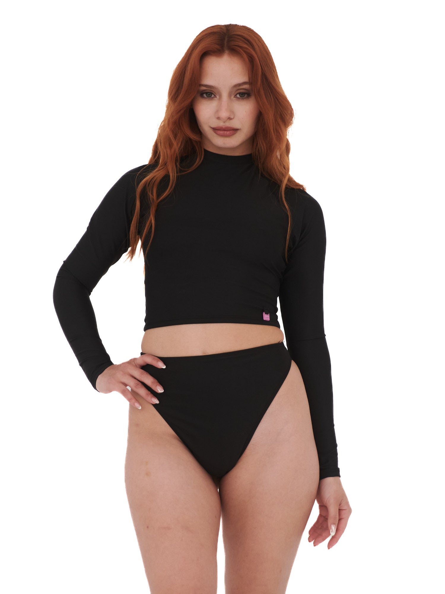 BIKINI SURF DAIKIRI MUJER MANGA LARGA CALZON PIERNA ALTA NEGRO FILTRO UV50+ - 5