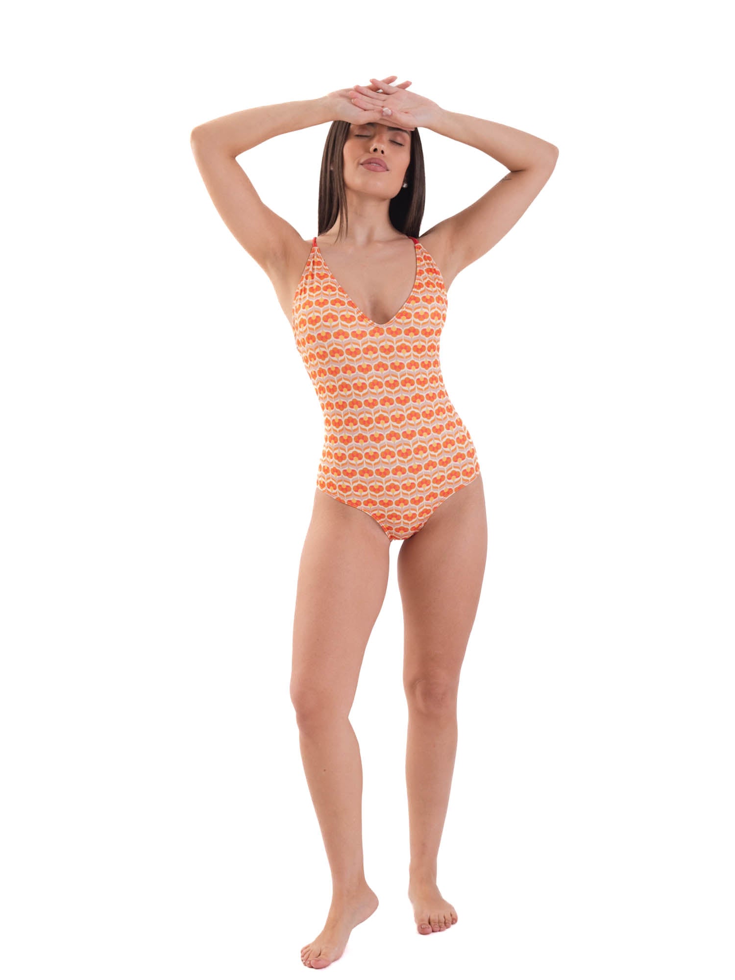TRAJE DE BAÑO MUJER DAIKIRI BIKINIS MALDIVAS ESTAMPADO CREMA CTRL ABDOMEN CULOTE PROTECCIÓN UV 50+ - 6