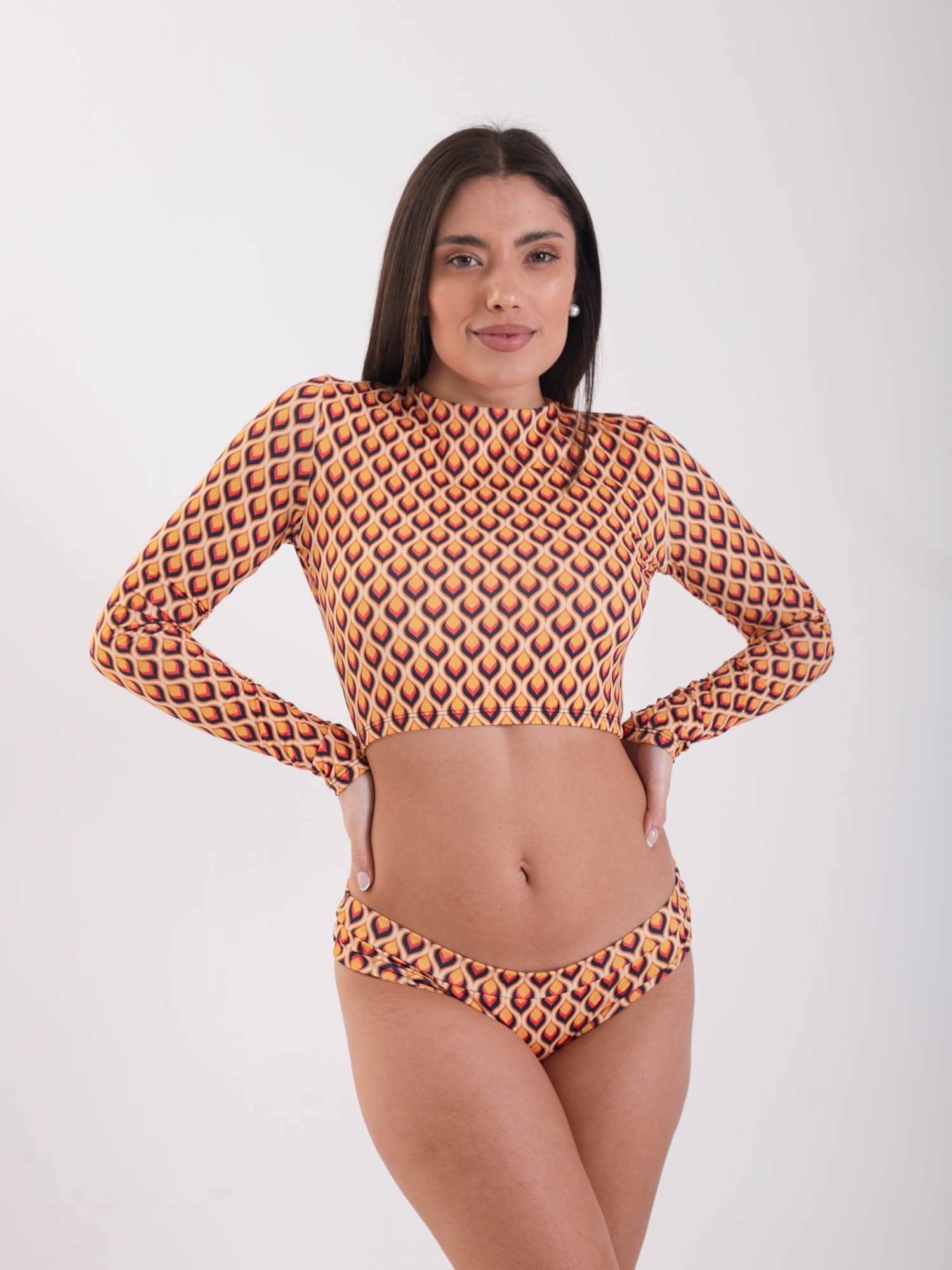 POLERA SURF MUJER DAIKIRI BIKINIS BALI ESTAMPADO CREMA MANGA LARGA DEPORTIVO PROTECCIÓN UV 50+ - 5