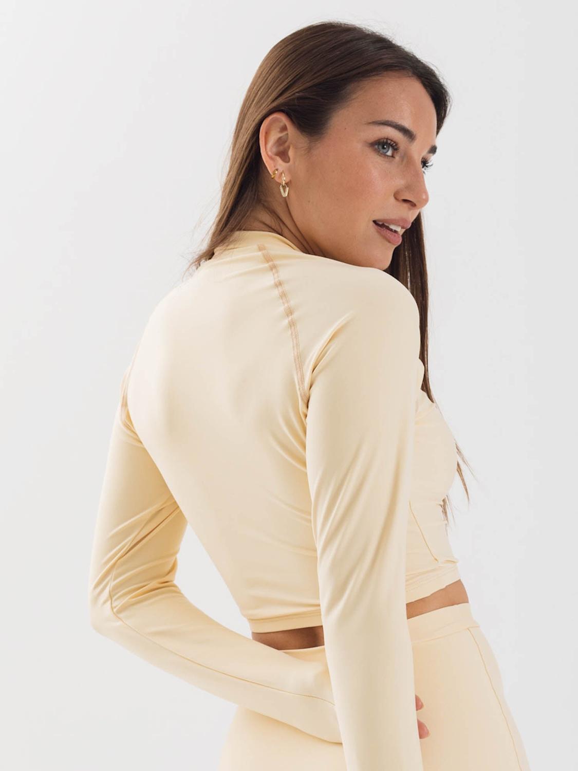 POLERA SURF DAIKIRI MUJER MANGA LARGA CREMA FILTRO UV50+ - 2
