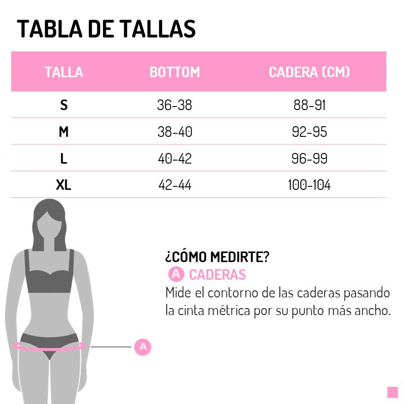 BIKINI MUJER DAIKIRI BIKINIS VENICE BOTTOM DE LISO CHICLE COLALESS EXTRA CONFORT PROTECCIÓN UV 50+ - 9