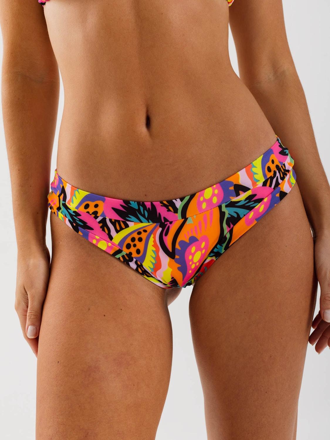 BOTTOM DE BIKINI DAIKIRI MUJER CALZON SIN COSTURAS FLORES NEGRO FLUOR FILTRO UV50+ - 3