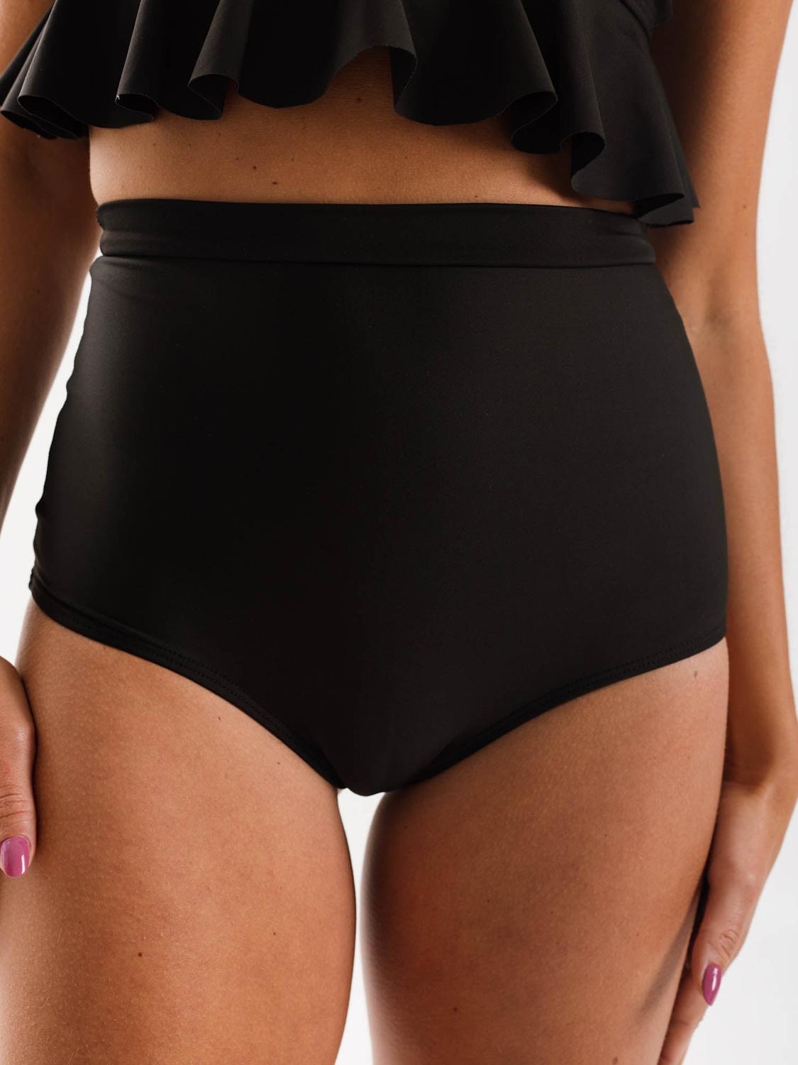 BIKINI MUJER DAIKIRI BIKINIS BROOME BOTTOM DE LISO NEGRO CULOTE EXTRA CONFORT PROTECCIÓN UV 50+ - 1
