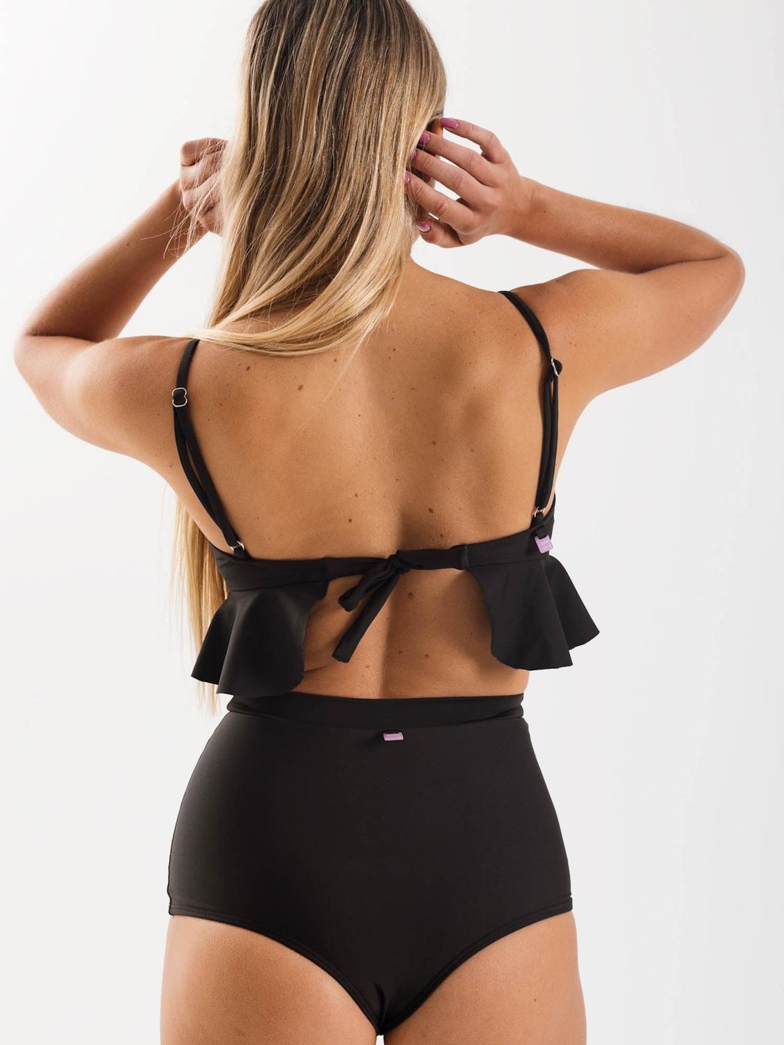 BIKINI MUJER DAIKIRI BIKINIS BROOME BOTTOM DE LISO NEGRO CULOTE EXTRA CONFORT PROTECCIÓN UV 50+ - 5