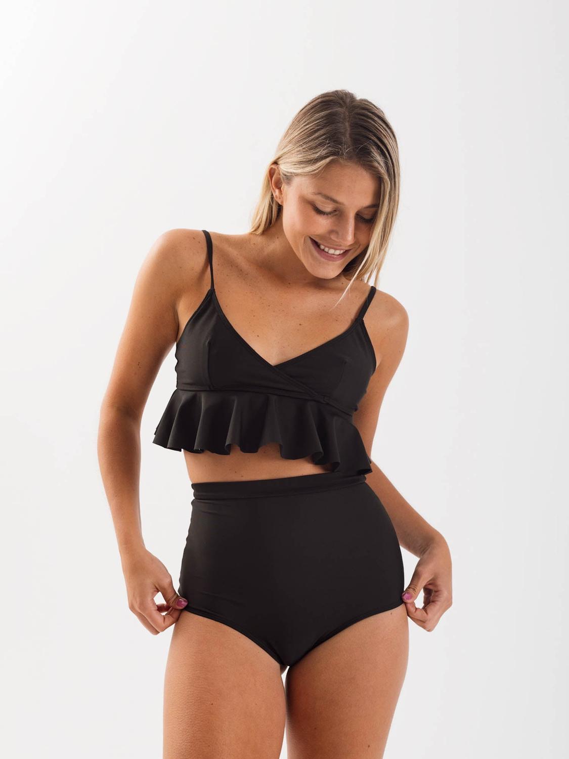 TOP DE BIKINI DAIKIRI MUJER TRIANGULO VOLADOS NEGRO FILTRO UV50+ - 4