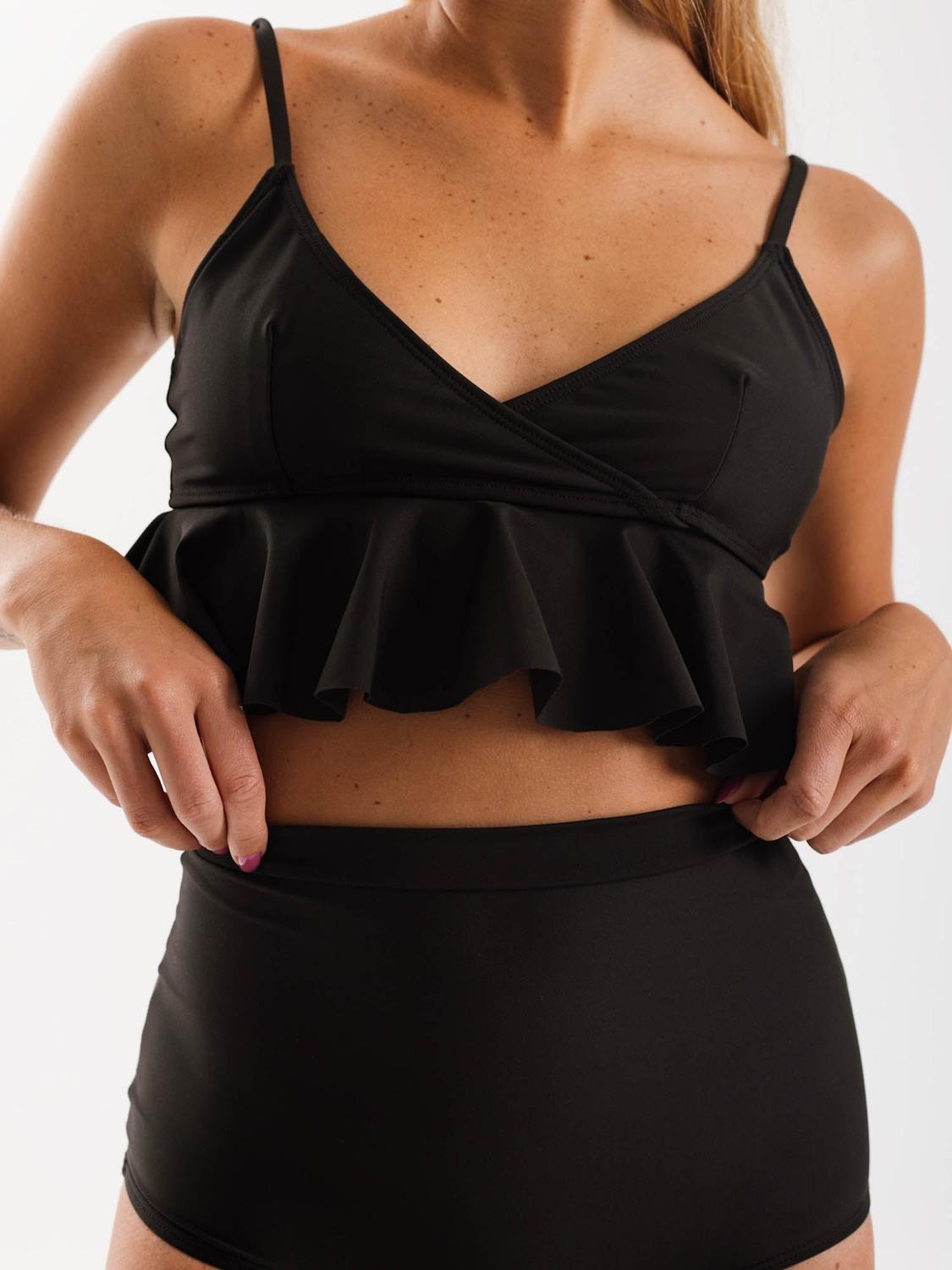 TOP DE BIKINI DAIKIRI MUJER TRIANGULO VOLADOS NEGRO FILTRO UV50+ - 5