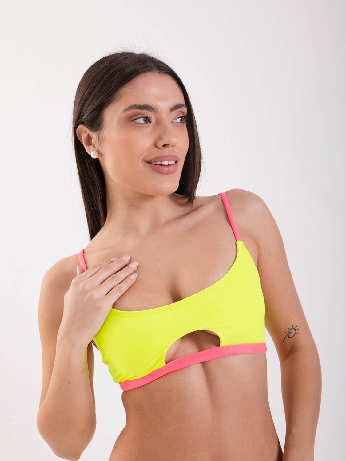 BIKINI MUJER DAIKIRI BIKINIS SAMUI TOP LISO AMARILLO DEPORTIVO EXTRA CONFORT PROTECCIÓN UV 50+ - 3