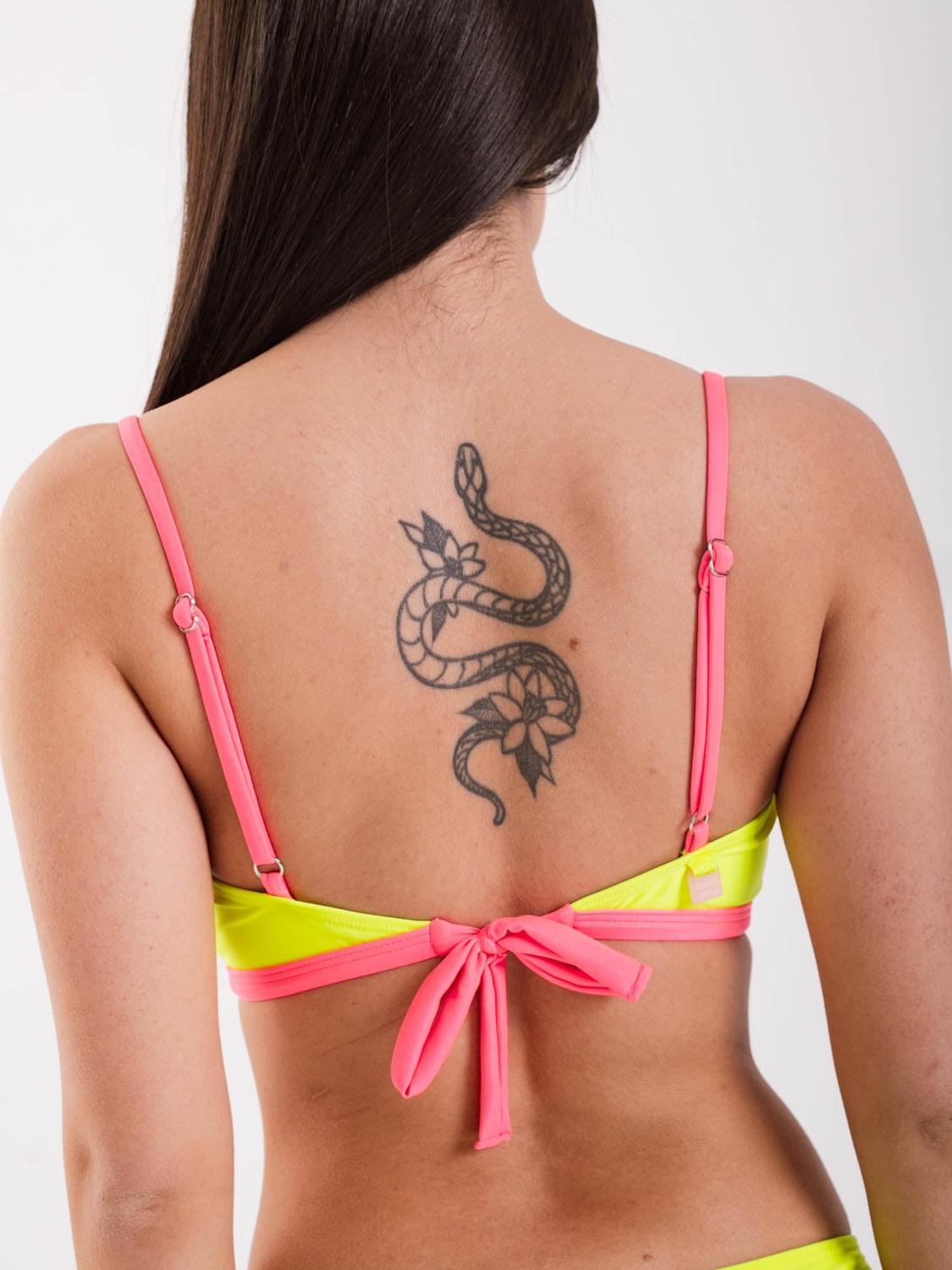 BIKINI MUJER DAIKIRI BIKINIS SAMUI TOP LISO AMARILLO DEPORTIVO EXTRA CONFORT PROTECCIÓN UV 50+ - 4