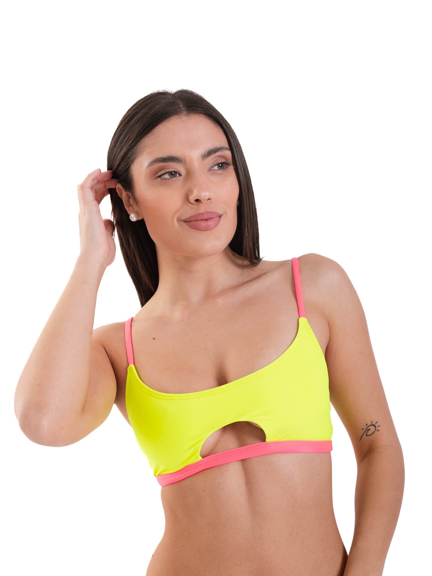 BIKINI MUJER DAIKIRI BIKINIS SAMUI TOP LISO AMARILLO DEPORTIVO EXTRA CONFORT PROTECCIÓN UV 50+ - 5