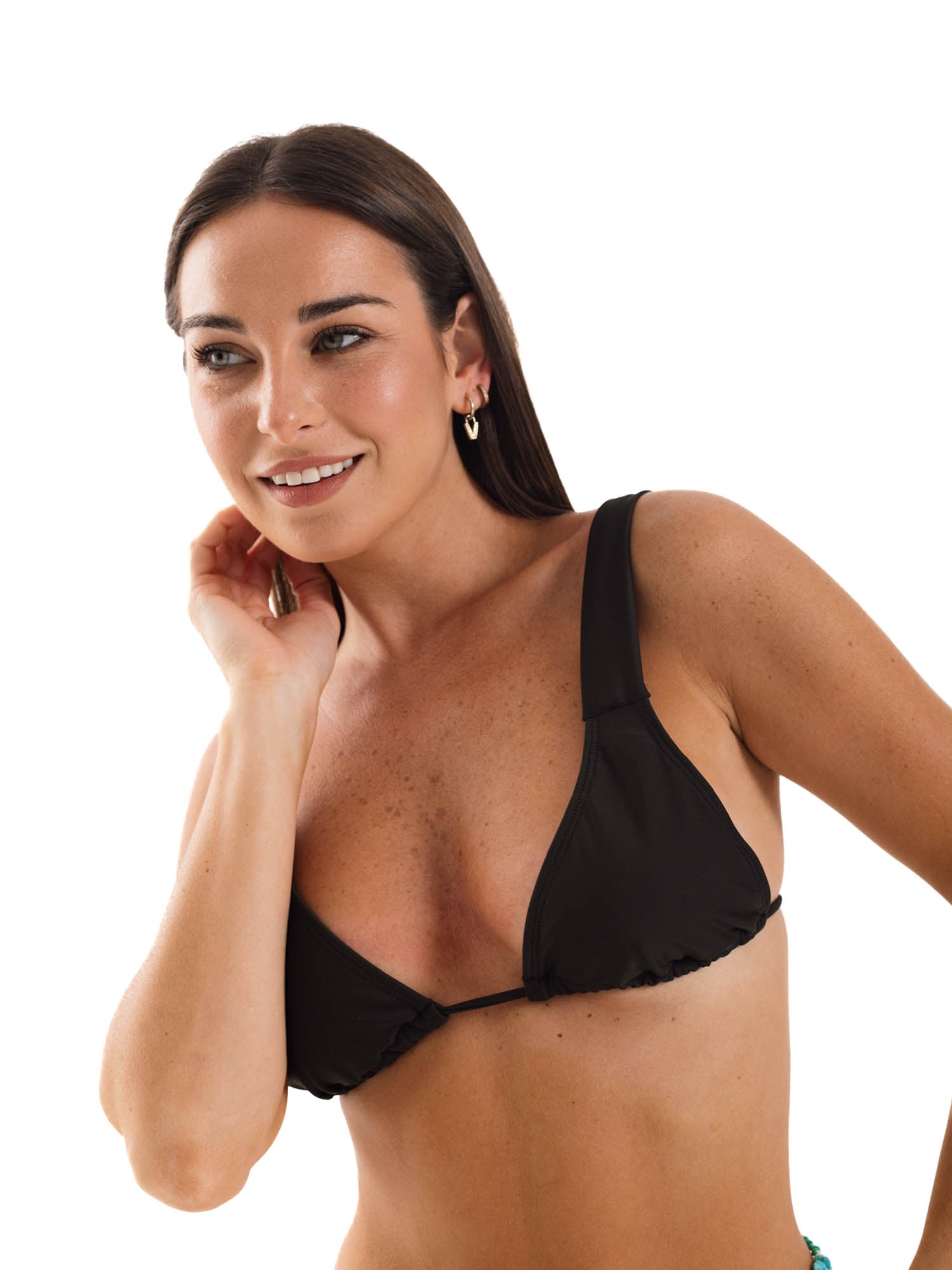BIKINI DAIKIRI MUJER TRIANGULO ANCHO CALZON AMARRAS NEGRO FILTRO UV50+ - 8