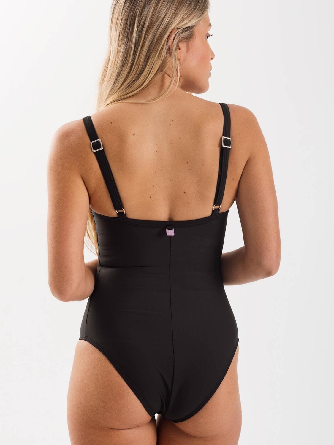 TRAJE DE BAÑO DAIKIRI MUJER ESCOTE CUADRADO NEGRO FILTRO UV50+ - 2