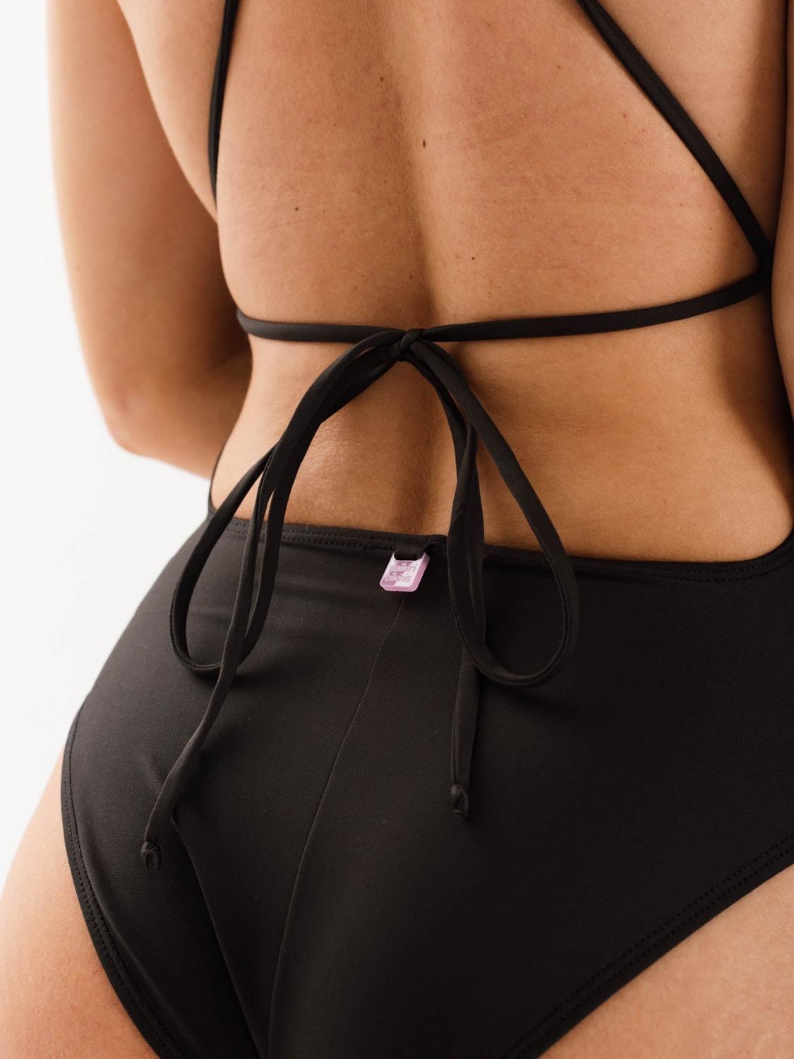 TRAJE DE BAÑO MUJER DAIKIRI BIKINIS MALTA LISO NEGRO DEPORTIVO CONTROL ABDOMEN PROTECCIÓN UV 50+ - 4