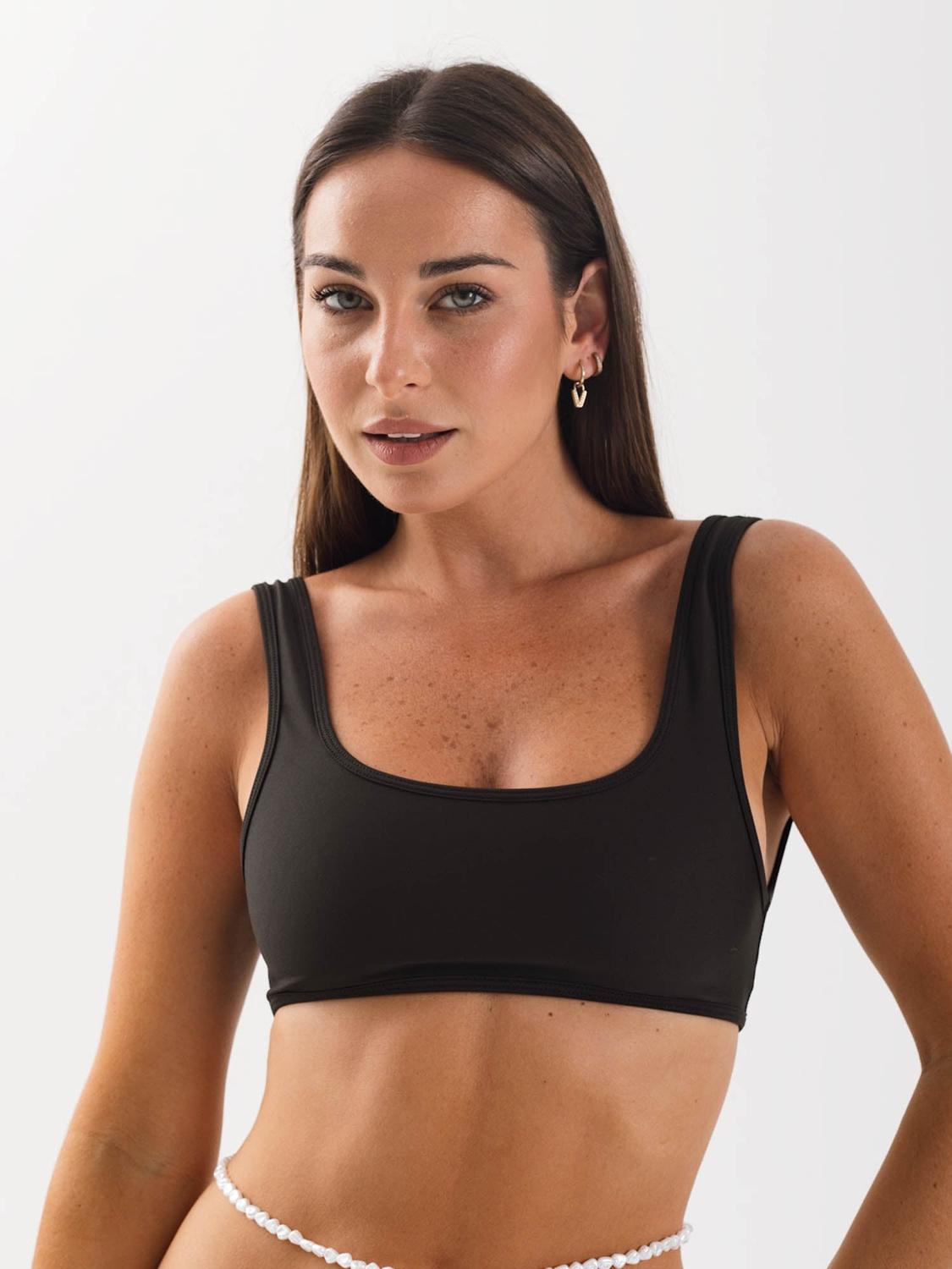 TOP DE BIKINI DAIKIRI MUJER DEPORTIVO AJUSTABLE NEGRO FILTRO UV50+ - 1