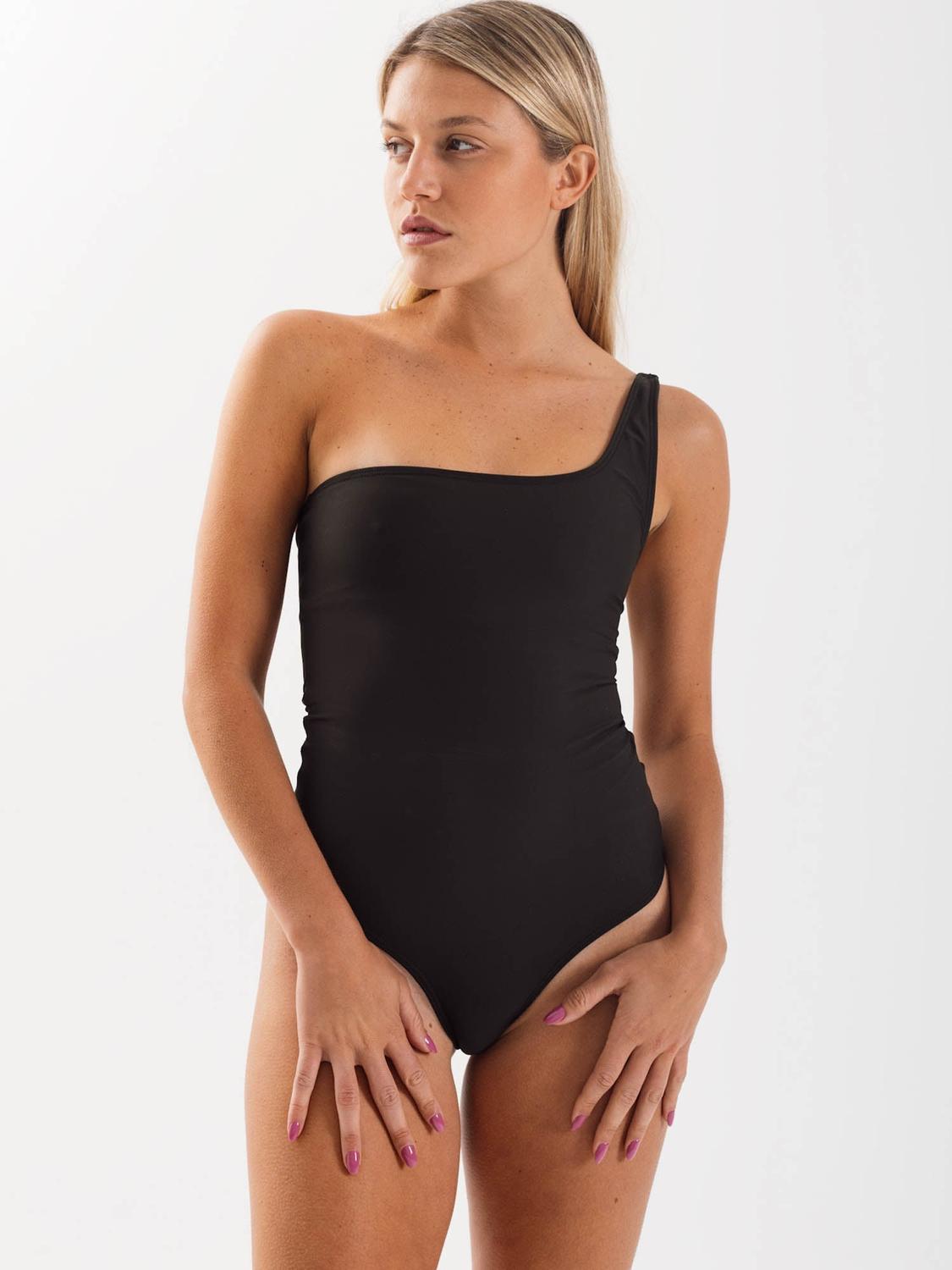 TRAJE DE BAÑO DAIKIRI MUJER UN HOMBRO NEGRO FILTRO UV50+ - 5