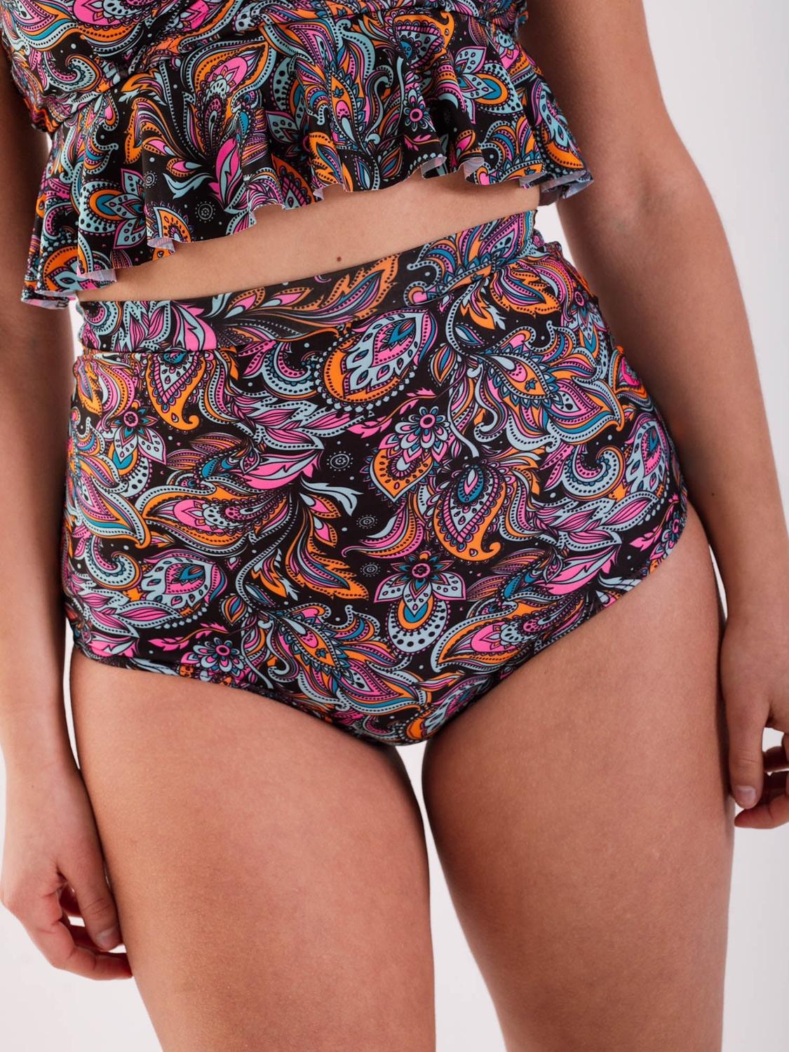 BIKINI MUJER DAIKIRI BIKINIS BROOME BOTTOM ESTAMPADO NEGRO CULOTE EXTRA CONFORT PROTECCIÓN UV 50+ - 1