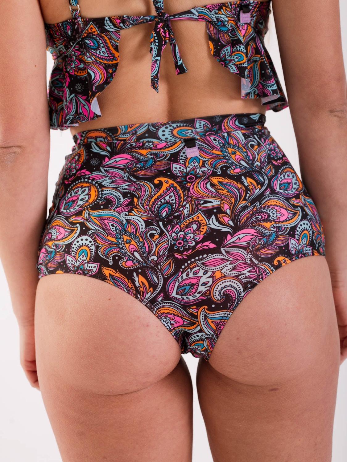 BIKINI MUJER DAIKIRI BIKINIS BROOME BOTTOM ESTAMPADO NEGRO CULOTE EXTRA CONFORT PROTECCIÓN UV 50+ - 2