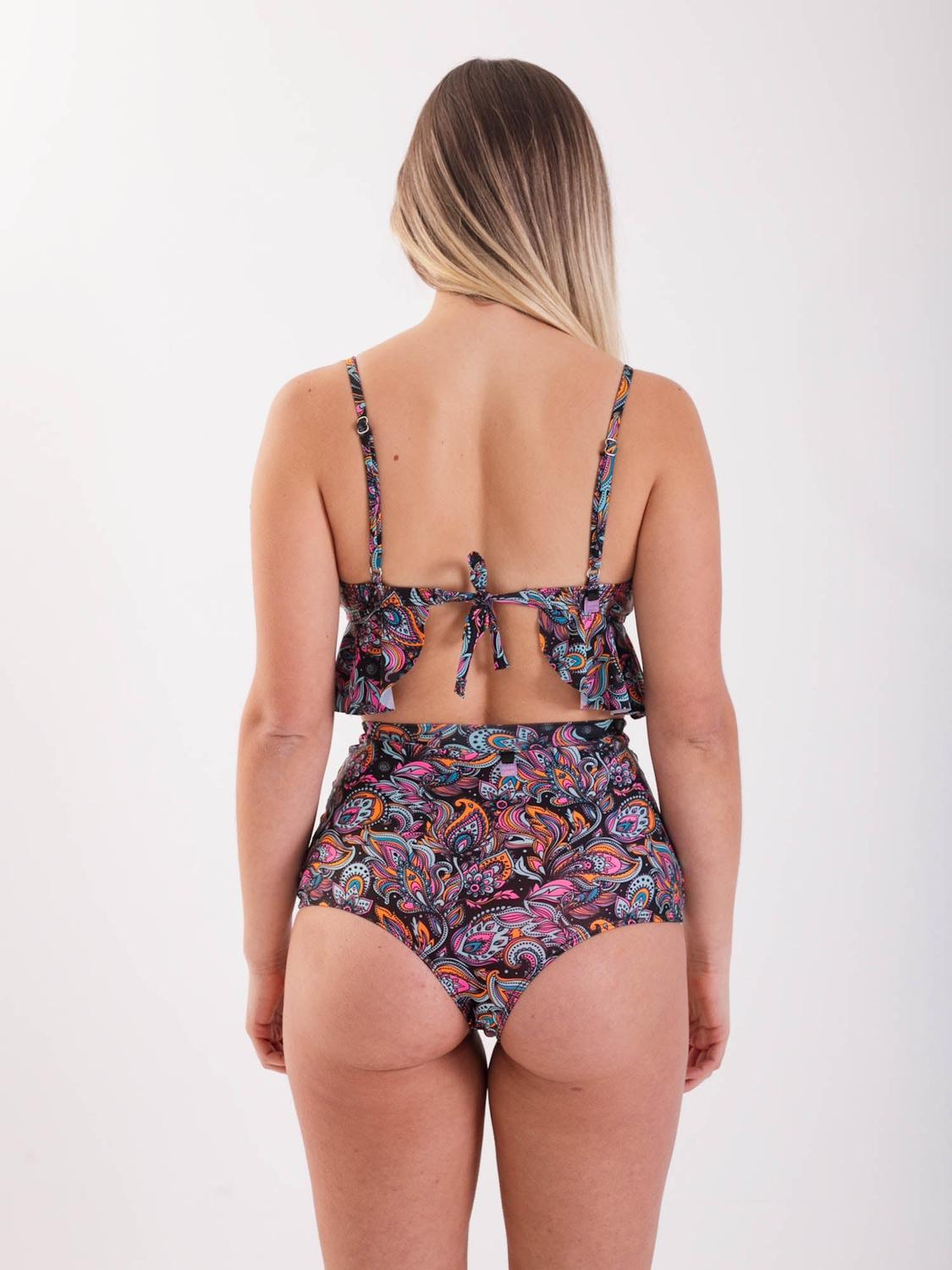 BIKINI MUJER DAIKIRI BIKINIS SPLIT BROOME ESTAMPADO NEGRO TRIÁNGULO EXTRA CONFORT PROTECCIÓN UV 50+ - 2