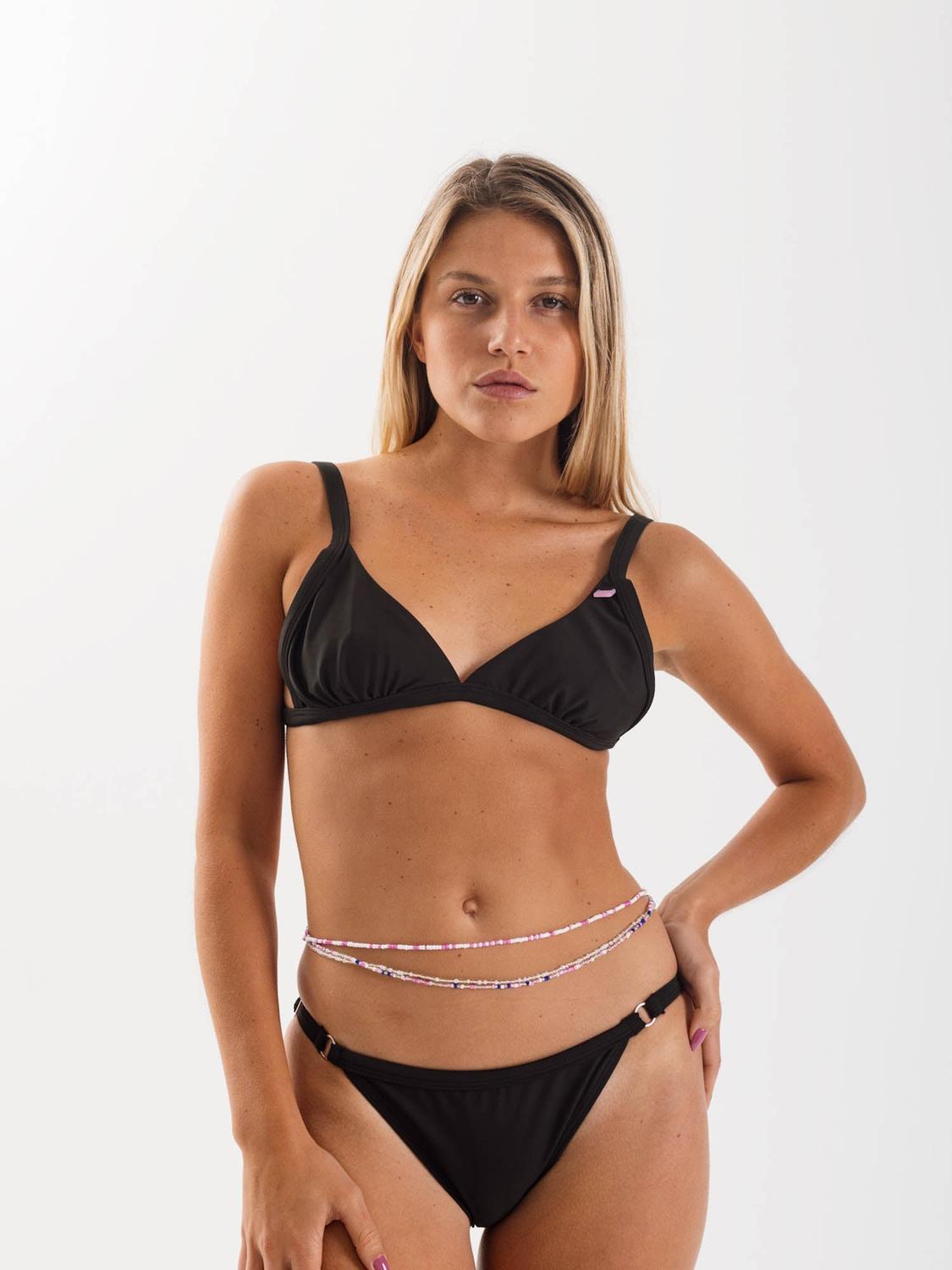 BOTTOM DE BIKINI DAIKIRI MUJER CALZON AJUSTABLE COSTADOS NEGRO FILTRO UV50+ - 4