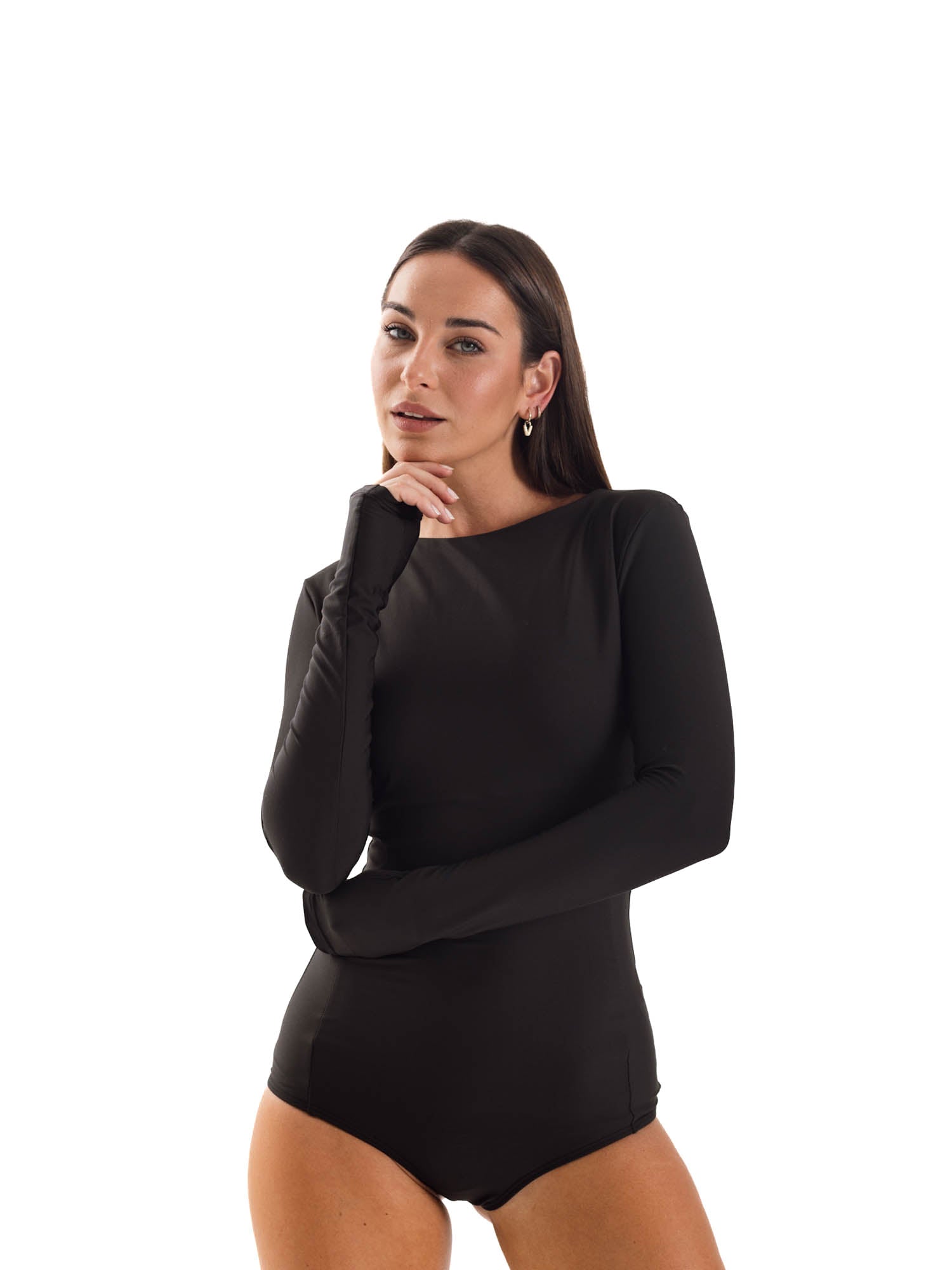 TRAJE DE BAÑO MUJER DAIKIRI BIKINIS BANZAI SURF LISO NEGRO MANGA LARGA DEPORTIVO PROTECCIÓN UV 50+ - 8