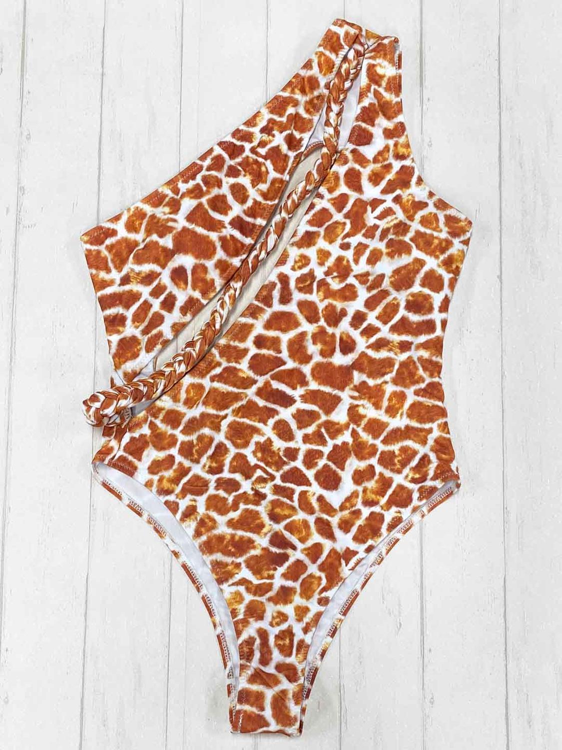 ENTERO ONE SHOULDER ANIMAL PRINT - 2