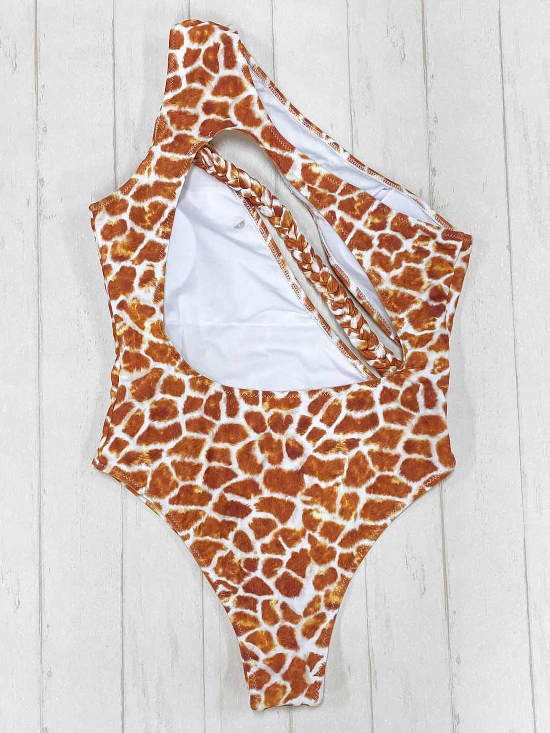 ENTERO ONE SHOULDER ANIMAL PRINT - 3