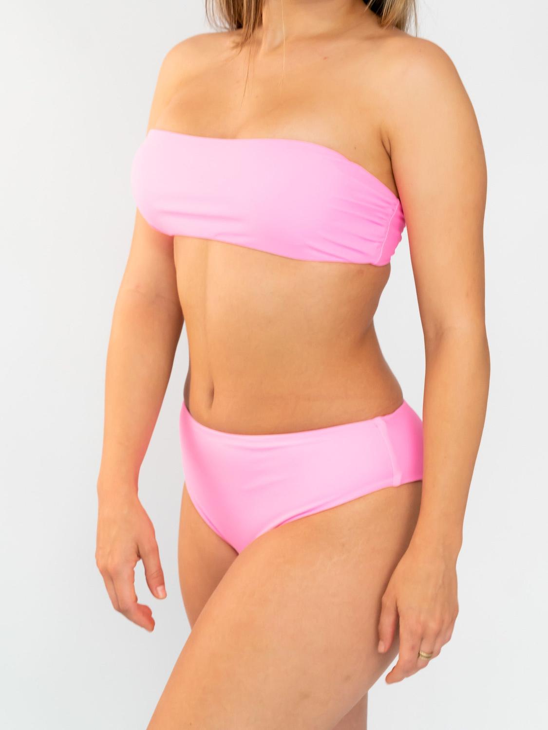 BIKINI STRAPLESS PRETINA ANCHA CHICLE - 3